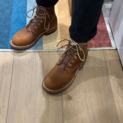 Nicks Americana in Horween Orange Predator