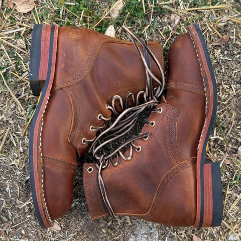 Nicks Americana in Horween Orange Predator