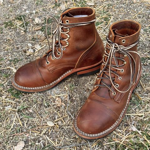 Nicks Americana in Horween Orange Predator