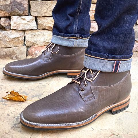 Viberg Country Boot in Maryam Brown Washed Horse