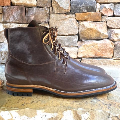 Viberg Country Boot in Maryam Brown Washed Horse