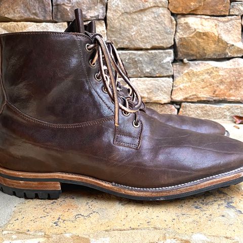 Viberg Country Boot in Maryam Brown Washed Horse