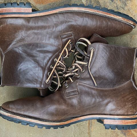Viberg Country Boot in Maryam Brown Washed Horse