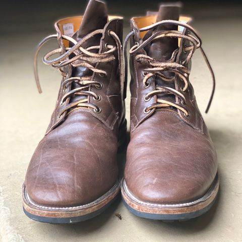 Viberg Country Boot in Maryam Brown Washed Horse