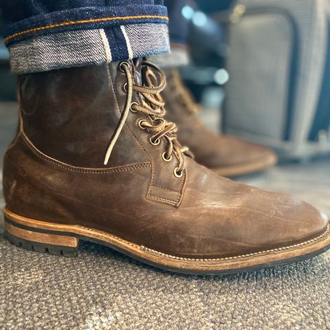 Viberg Country Boot in Maryam Brown Washed Horse