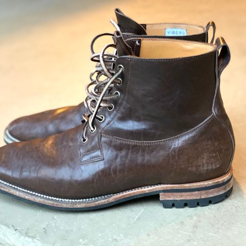 Viberg Country Boot in Maryam Brown Washed Horse