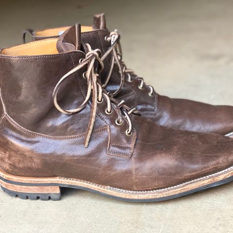 Viberg Country Boot in Maryam Brown Washed Horse