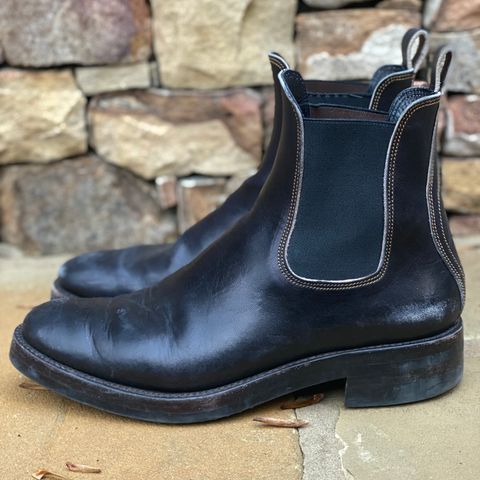 Fortis Wholecut Chelsea in Maryam Horsebutt Grigio Light Natural Overdyed Black
