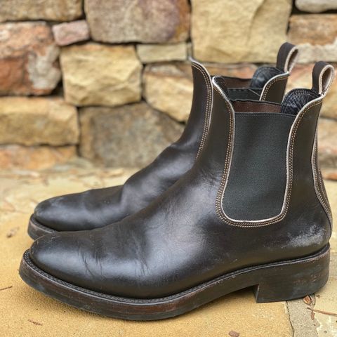 Fortis Wholecut Chelsea in Maryam Horsebutt Grigio Light Natural Overdyed Black