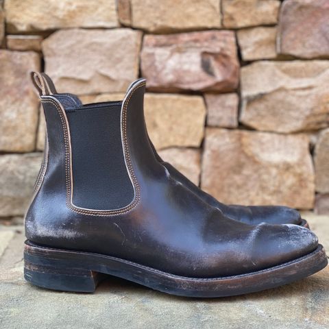 Fortis Wholecut Chelsea in Maryam Horsebutt Grigio Light Natural Overdyed Black