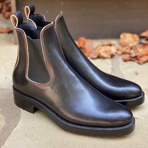 Fortis Wholecut Chelsea in Maryam Horsebutt Grigio Light Natural Overdyed Black