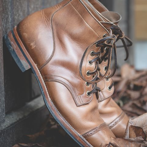 View photo of Viberg Service Boot BCT in Horween Natural Chromexcel