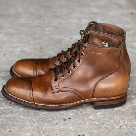 View photo of Viberg Service Boot BCT in Horween Natural Chromexcel