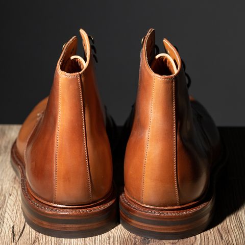 Grant Stone Edward Boot in Horween Honey Glazed Shell Cordovan