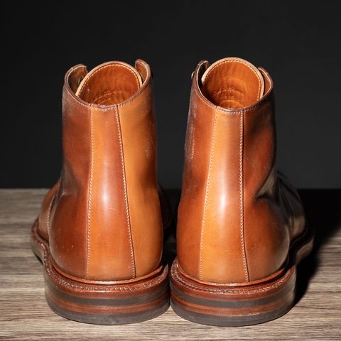 Grant Stone Edward Boot in Horween Honey Glazed Shell Cordovan