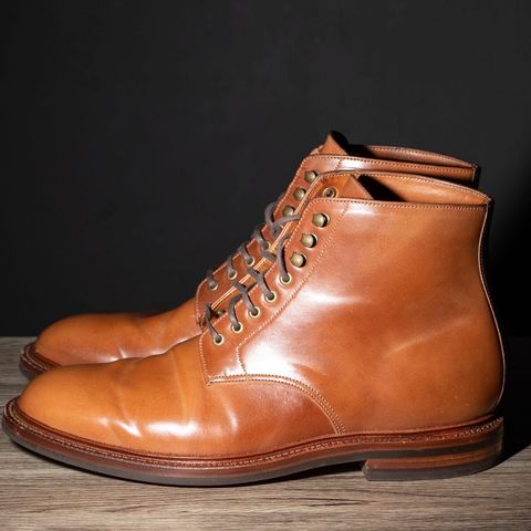 Grant Stone Edward Boot in Horween Honey Glazed Shell Cordovan