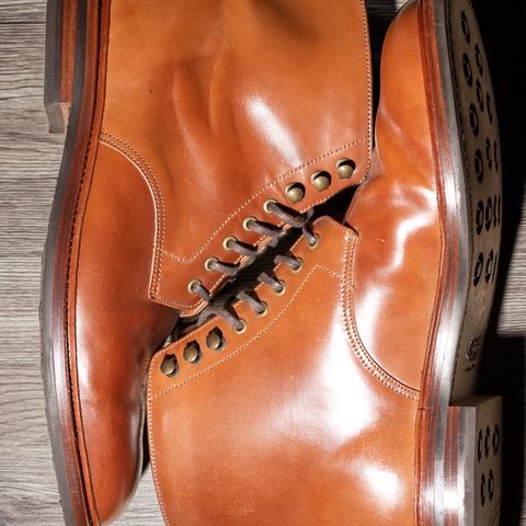 Grant Stone Edward Boot in Horween Honey Glazed Shell Cordovan