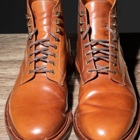 Grant Stone Edward Boot in Horween Honey Glazed Shell Cordovan