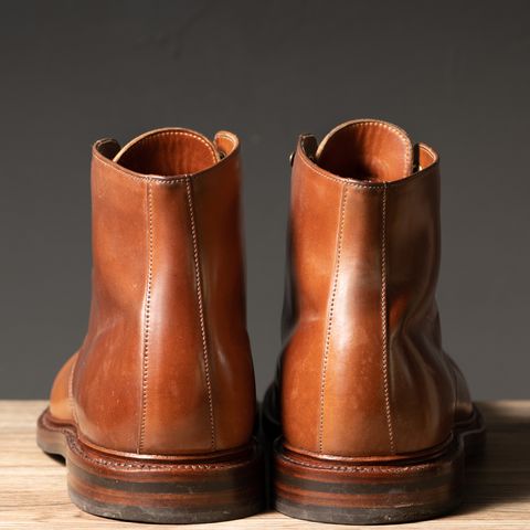 Grant Stone Edward Boot in Horween Honey Glazed Shell Cordovan