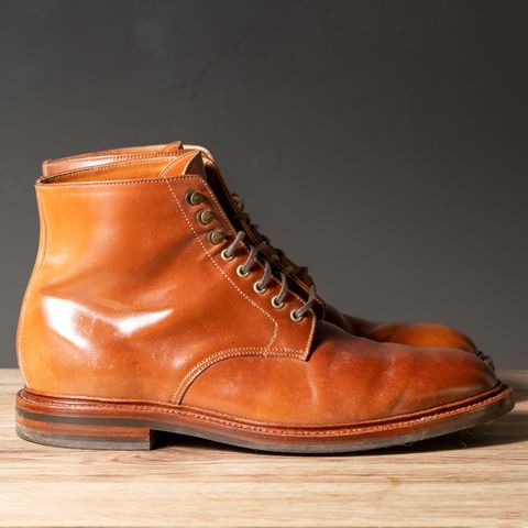 Grant Stone Edward Boot in Horween Honey Glazed Shell Cordovan