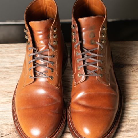 Grant Stone Edward Boot in Horween Honey Glazed Shell Cordovan