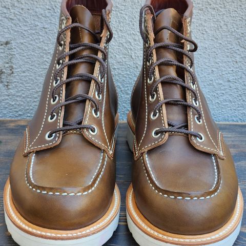 John Lofgren Moc Toe Boots in Horween Olive Chromexcel