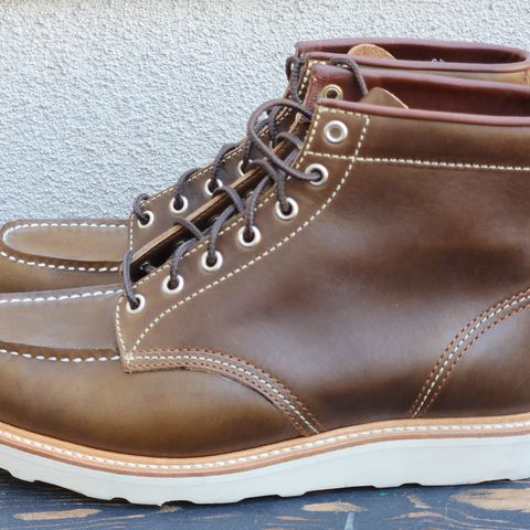 John Lofgren Moc Toe Boots in Horween Olive Chromexcel
