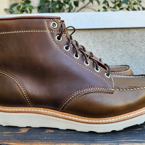 John Lofgren Moc Toe Boots in Horween Olive Chromexcel