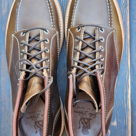 John Lofgren Moc Toe Boots in Horween Olive Chromexcel