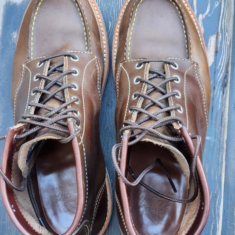 John Lofgren Moc Toe Boots in Horween Olive Chromexcel