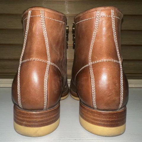 Flame Panda Moc Toe in Shinki Tan Latigo Horsehide