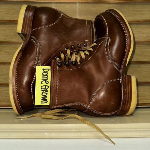 Flame Panda Moc Toe in Shinki Tan Latigo Horsehide