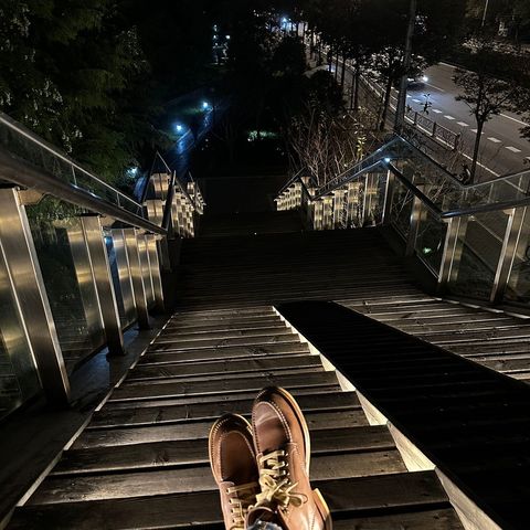 Flame Panda Moc Toe in Shinki Tan Latigo Horsehide