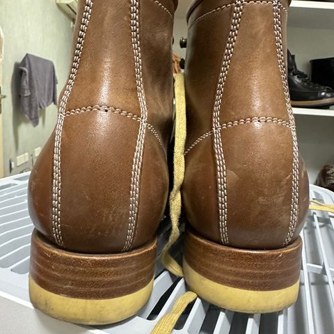 Flame Panda Moc Toe in Shinki Tan Latigo Horsehide
