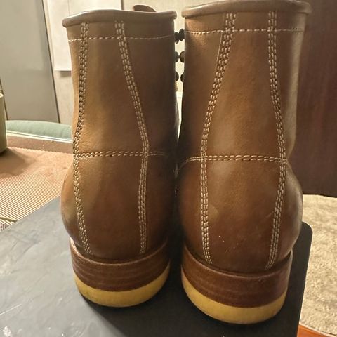 Flame Panda Moc Toe in Shinki Tan Latigo Horsehide