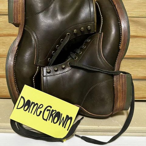 Flame Panda Moc Toe in Shinki Olive Oiled Horsebutt