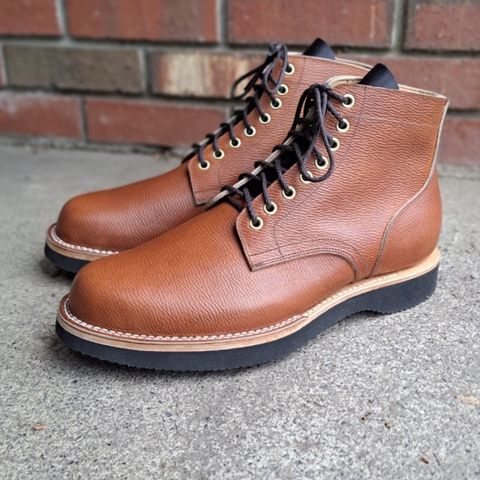 View photo of New River Boot BARKSDALE in Horween Waxed Latigo Hatchgrain