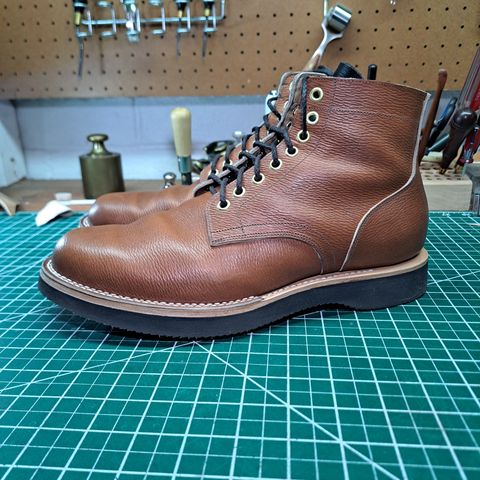 View photo of New River Boot BARKSDALE in Horween Waxed Latigo Hatchgrain