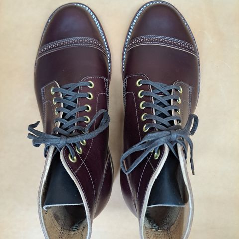 View photo of New River Boot BARKSDALE in Horween Color 8 Chromexcel Strips