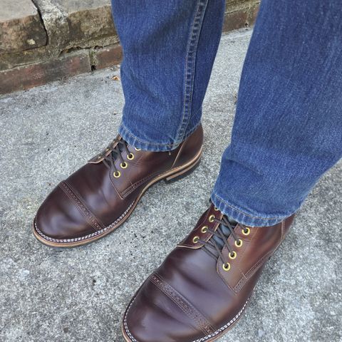 View photo of New River Boot BARKSDALE in Horween Color 8 Chromexcel Strips