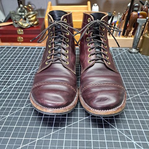 View photo of New River Boot BARKSDALE in Horween Color 8 Chromexcel Strips