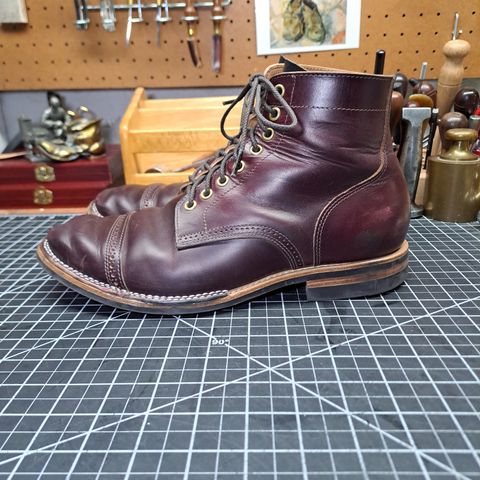 View photo of New River Boot BARKSDALE in Horween Color 8 Chromexcel Strips