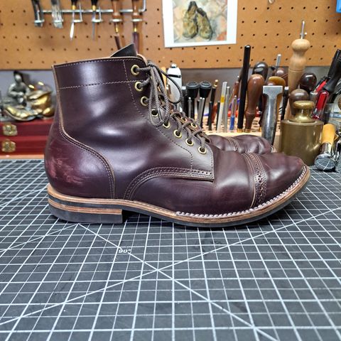 View photo of New River Boot BARKSDALE in Horween Color 8 Chromexcel Strips