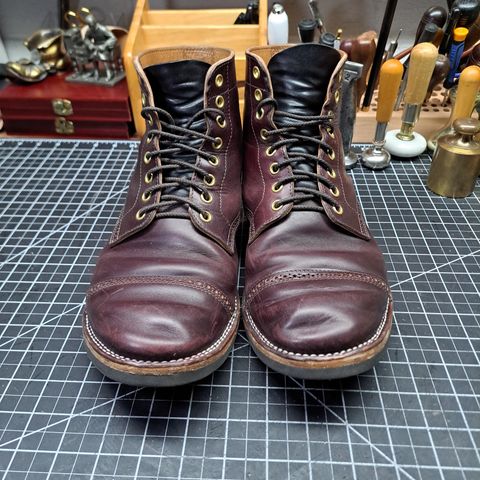 View photo of New River Boot BARKSDALE in Horween Color 8 Chromexcel Strips