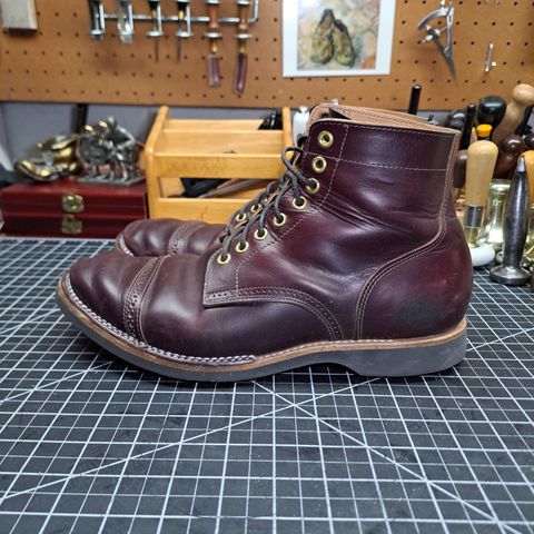 View photo of New River Boot BARKSDALE in Horween Color 8 Chromexcel Strips