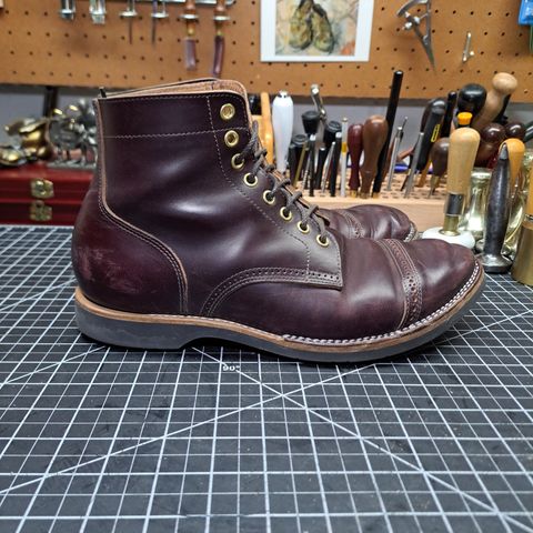 View photo of New River Boot BARKSDALE in Horween Color 8 Chromexcel Strips