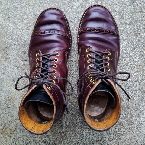 View photo of New River Boot BARKSDALE in Horween Color 8 Chromexcel Strips
