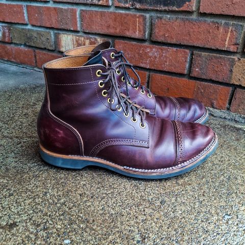 View photo of New River Boot BARKSDALE in Horween Color 8 Chromexcel Strips