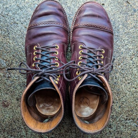 View photo of New River Boot BARKSDALE in Horween Color 8 Chromexcel Strips
