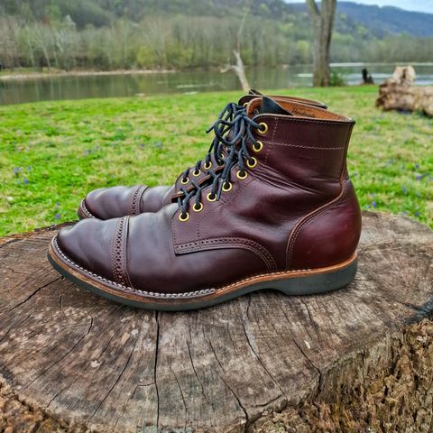 View photo of New River Boot BARKSDALE in Horween Color 8 Chromexcel Strips